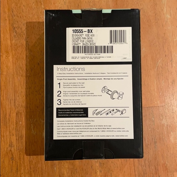 Kohler Devonshire Robe Hook - Picture 5 of 9